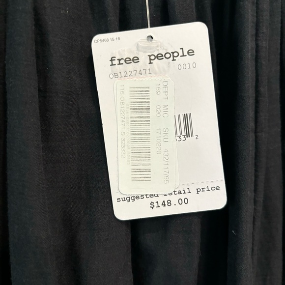 Free People Black Mini Ruffle Dress Size S - Picture 5 of 9